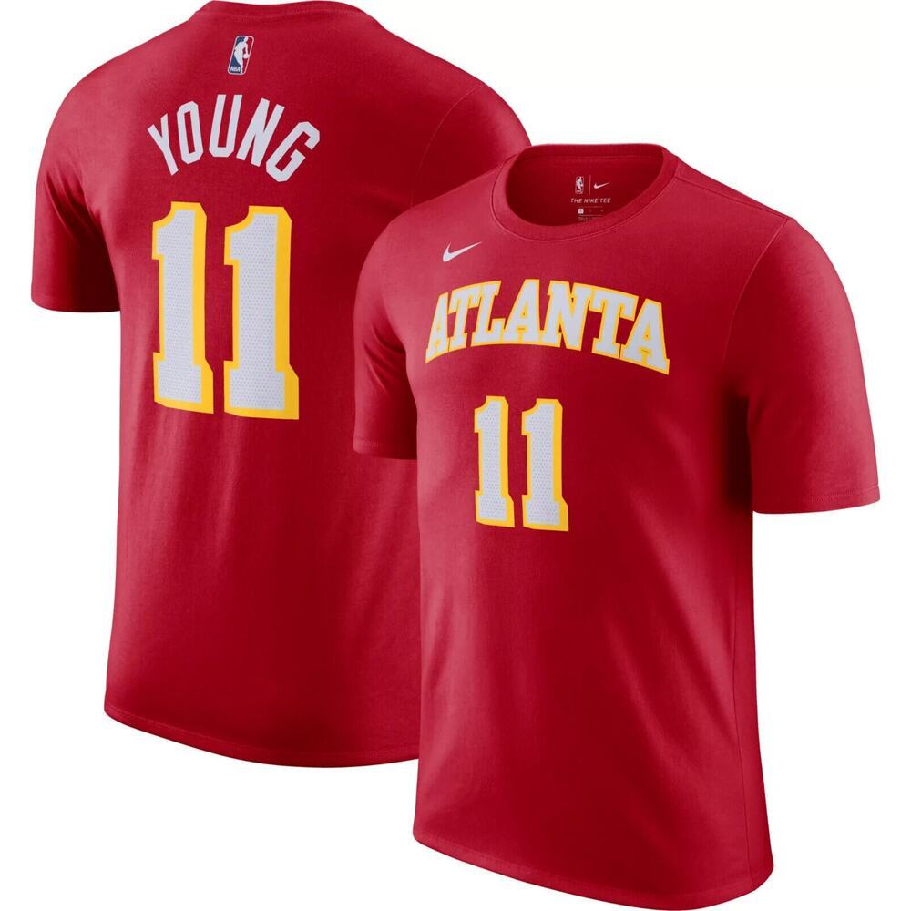 Nike Atlanta Hawks Trae Young 11 NBA Name & Number T-Shirt Red Mens XXL NWT